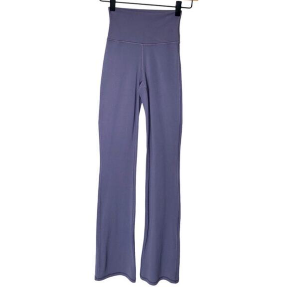 Athleta Pants - Athleta Pants Transcend Slim Flare Black Yoga Athleisure Training Purple XXS